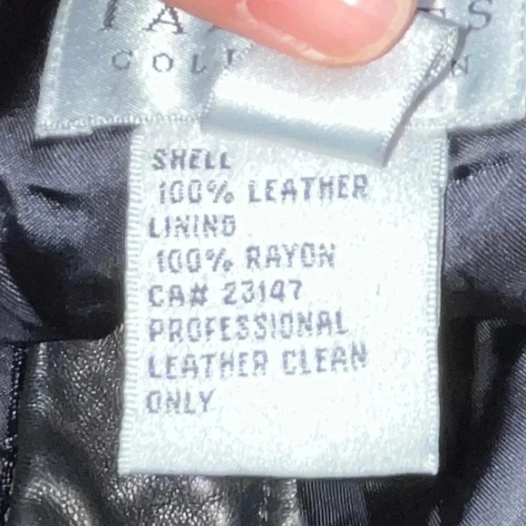 Talbots Collection Genuine Leather High Waisted button and Zip Front Pants - Picture 8 of 10